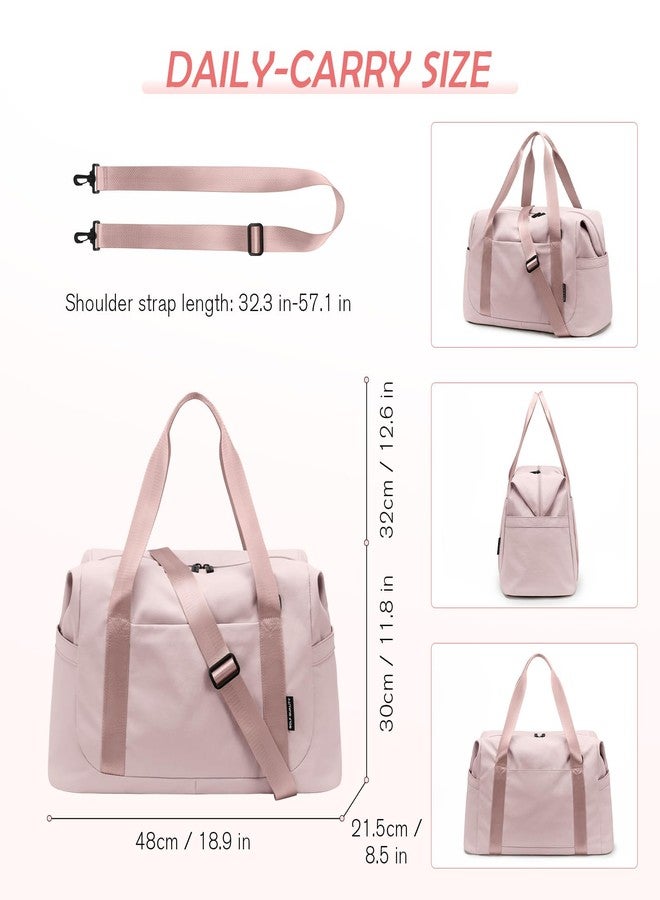 GOLF QUALITY Travel Duffle Bag - Gym Bag for Women,Tote Bag Laptop Carry on Weekender Overnight Bag Organizer Duffel Bag for Travel,31L,Baby Pink - Image 4